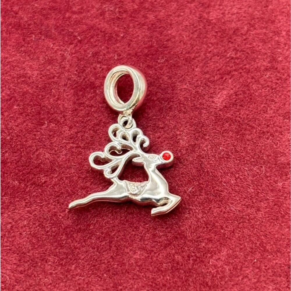 Chamilia Sterling Silver Reindeer Bead Dangle Charm #82210